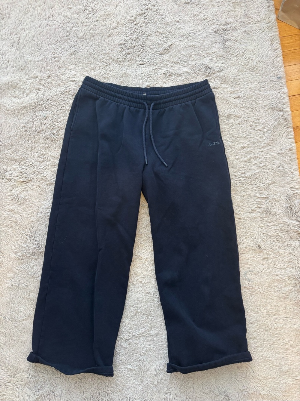 Aritzia Boyfriend Fit Womens Navy Blue Sweatpants